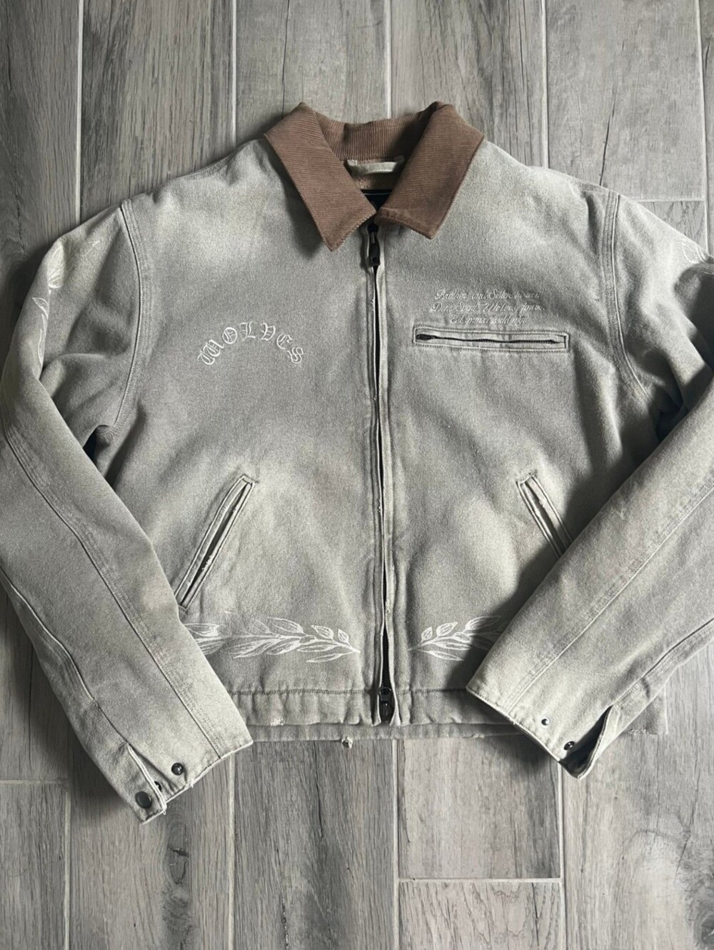 Darc Sport Laurel Chopper She Cropped Hardwork Jacket Distressed Clay Med New